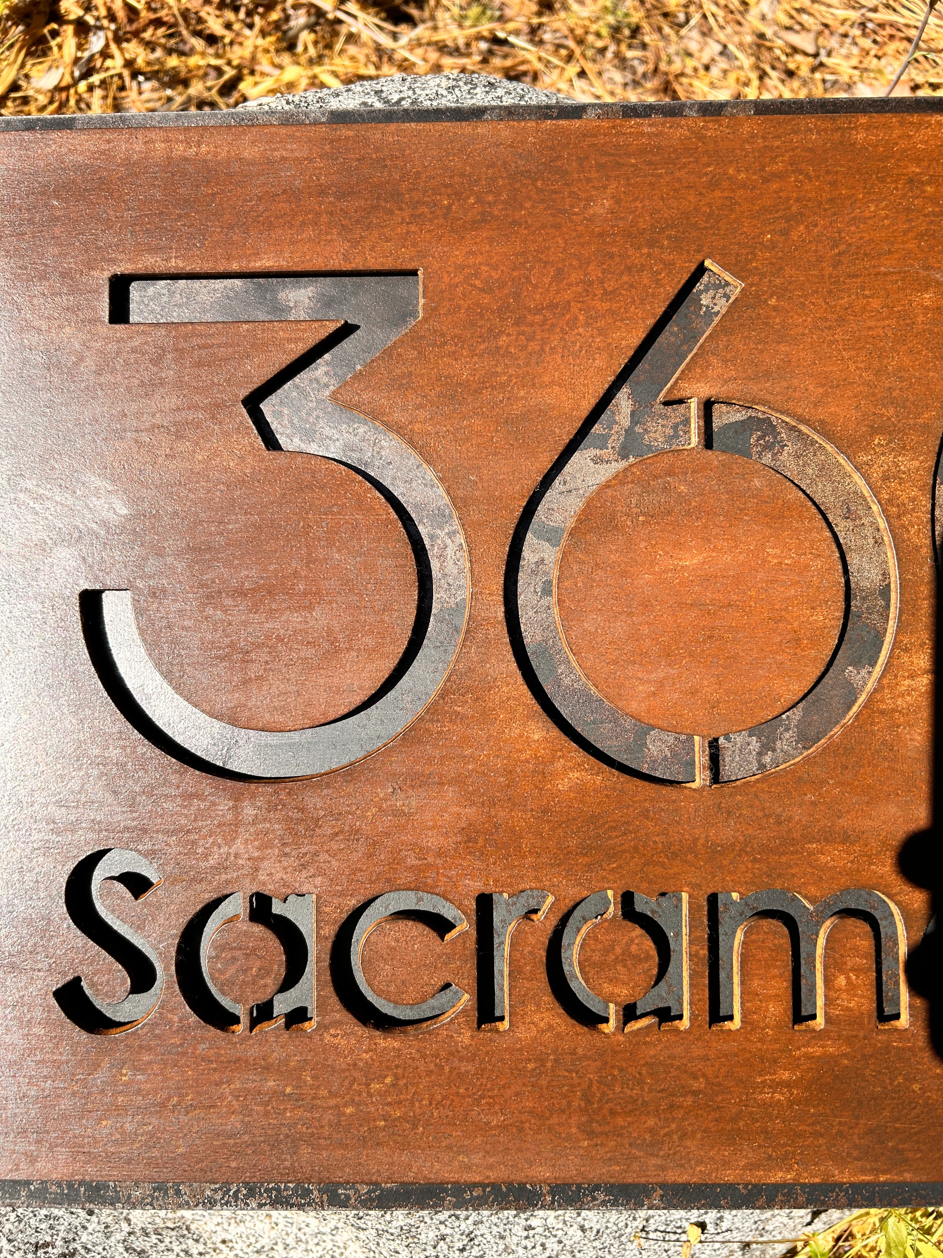 Número y Nombre Casa Personalizado - Placa Dirección Metal Artesanal