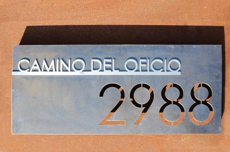 Número y Nombre Casa Personalizado - Placa Dirección Metal Artesanal