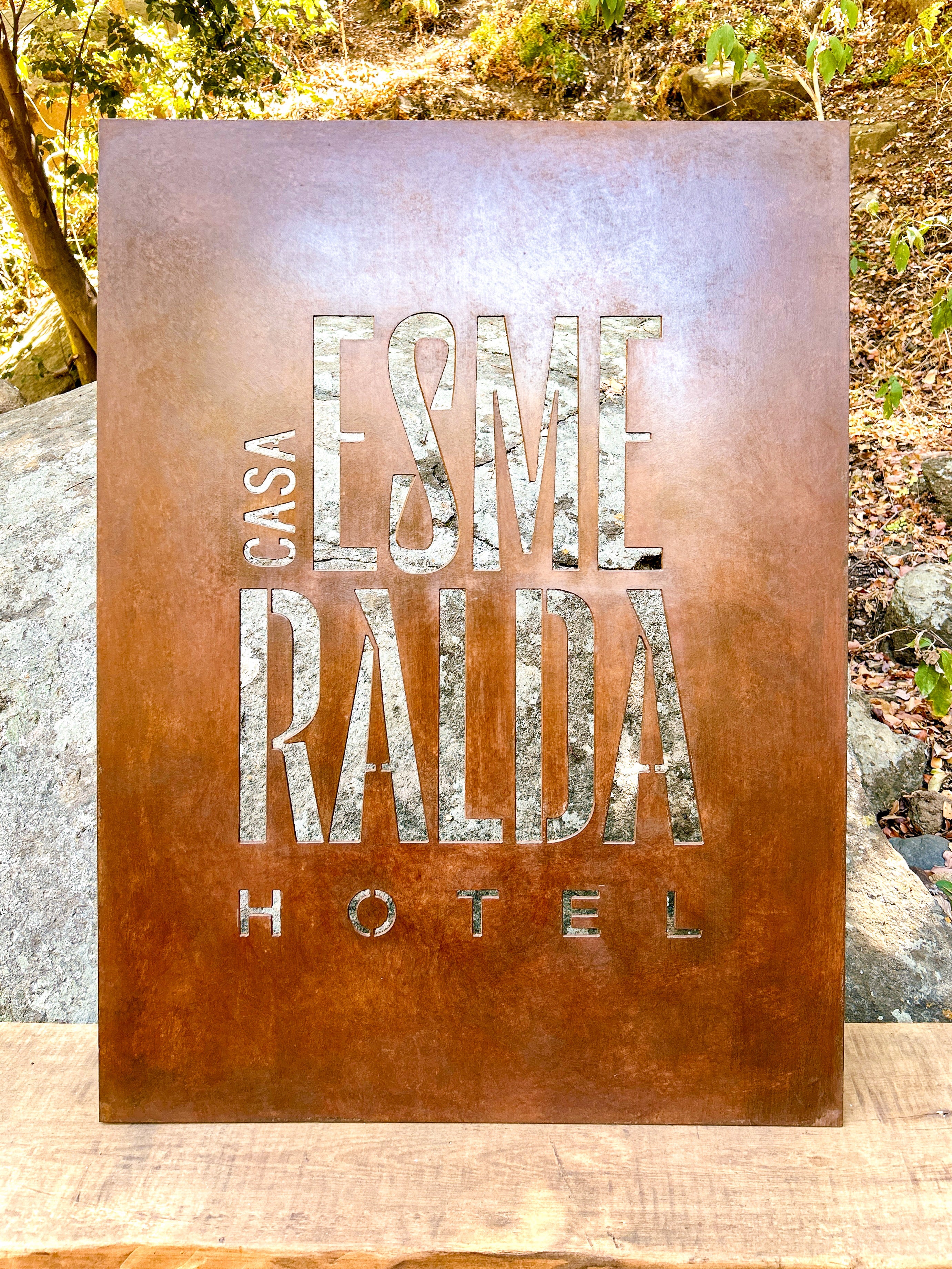 Letrero Personalizado Metal - Señalética Artesanal Negocio y Hogar