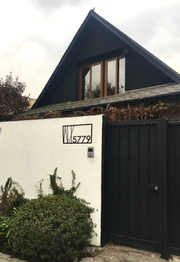 Número Casa Silueta Metal - Diseño Vanguardista Personalizado Acero