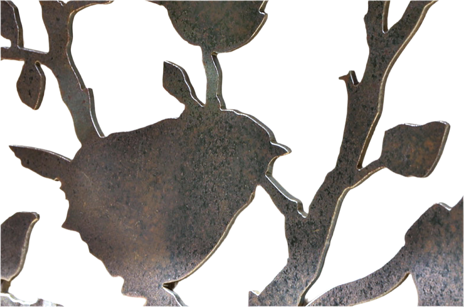 Perchero Pajaritos Rama Metal - Colgador Pared Naturalista Decorativo