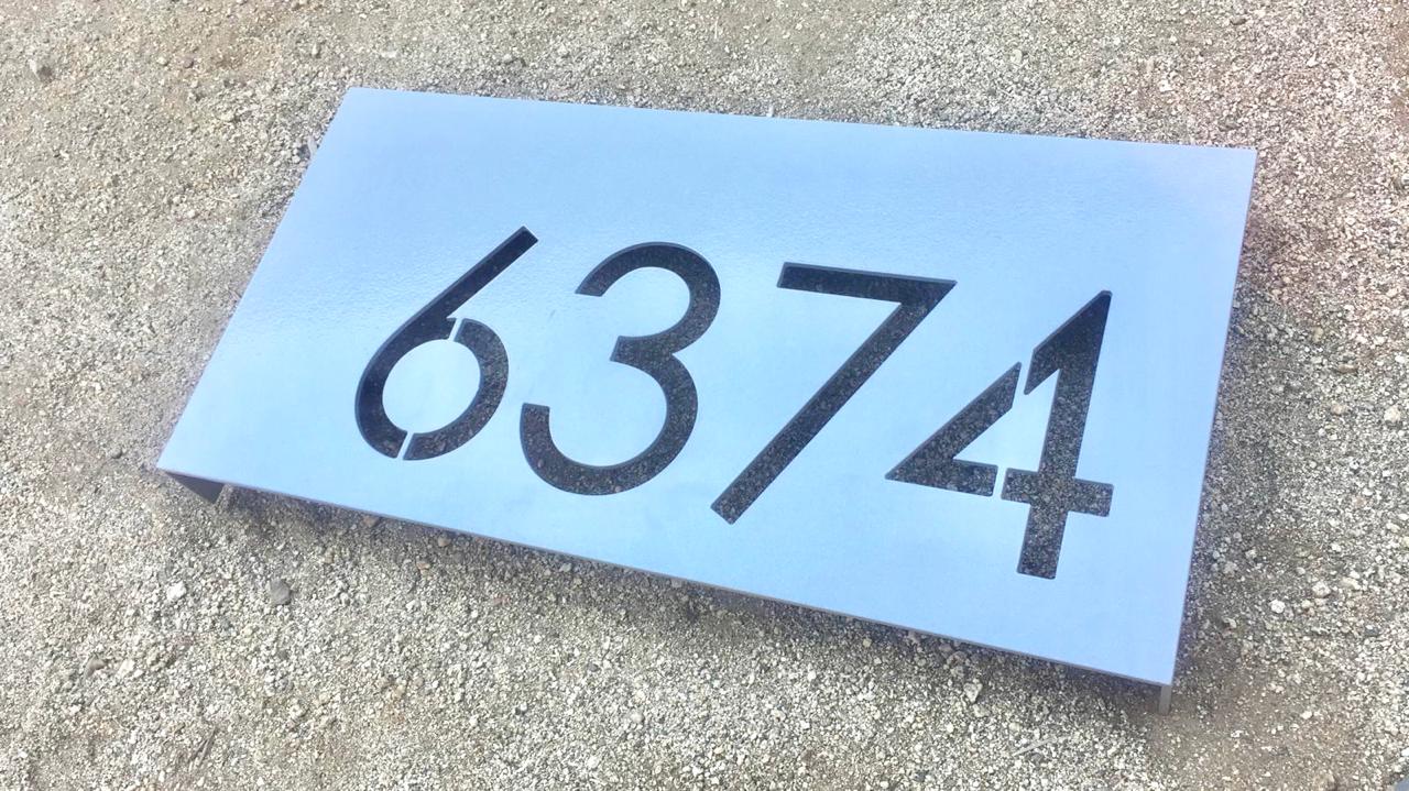 Número Retroiluminado LED - Caja 3D Metal para Casa