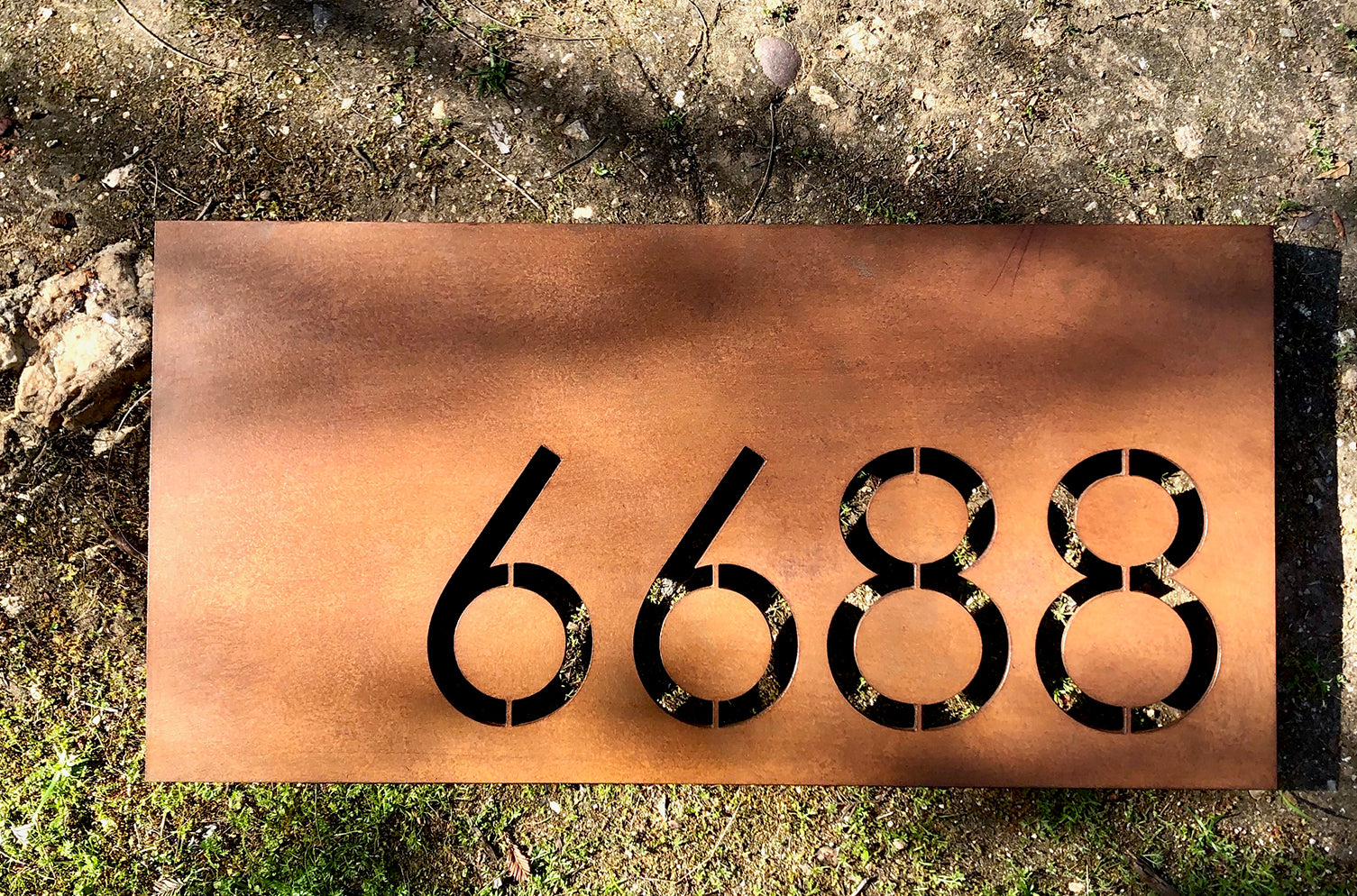 Número Retroiluminado LED - Caja 3D Metal para Casa