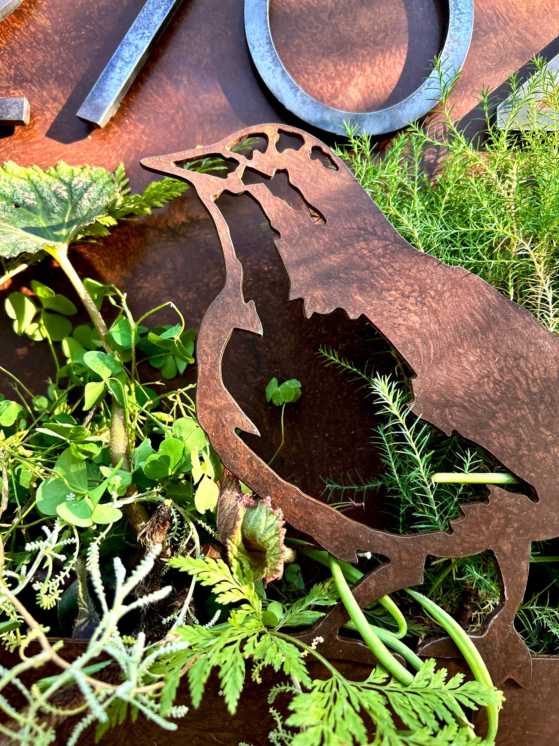 Número Casa Macetero Acero - Placa Metal Plantas Decorativa Funcional