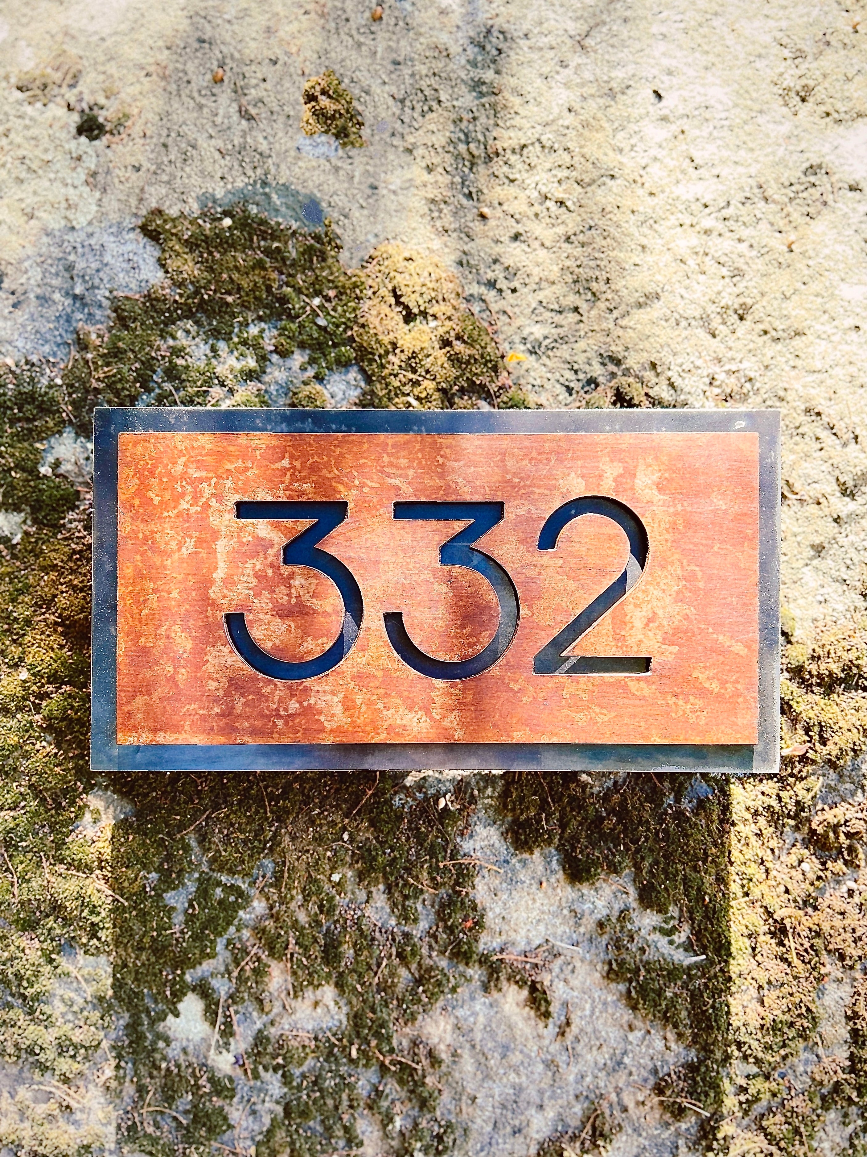 Número en Doble Placa de Acero