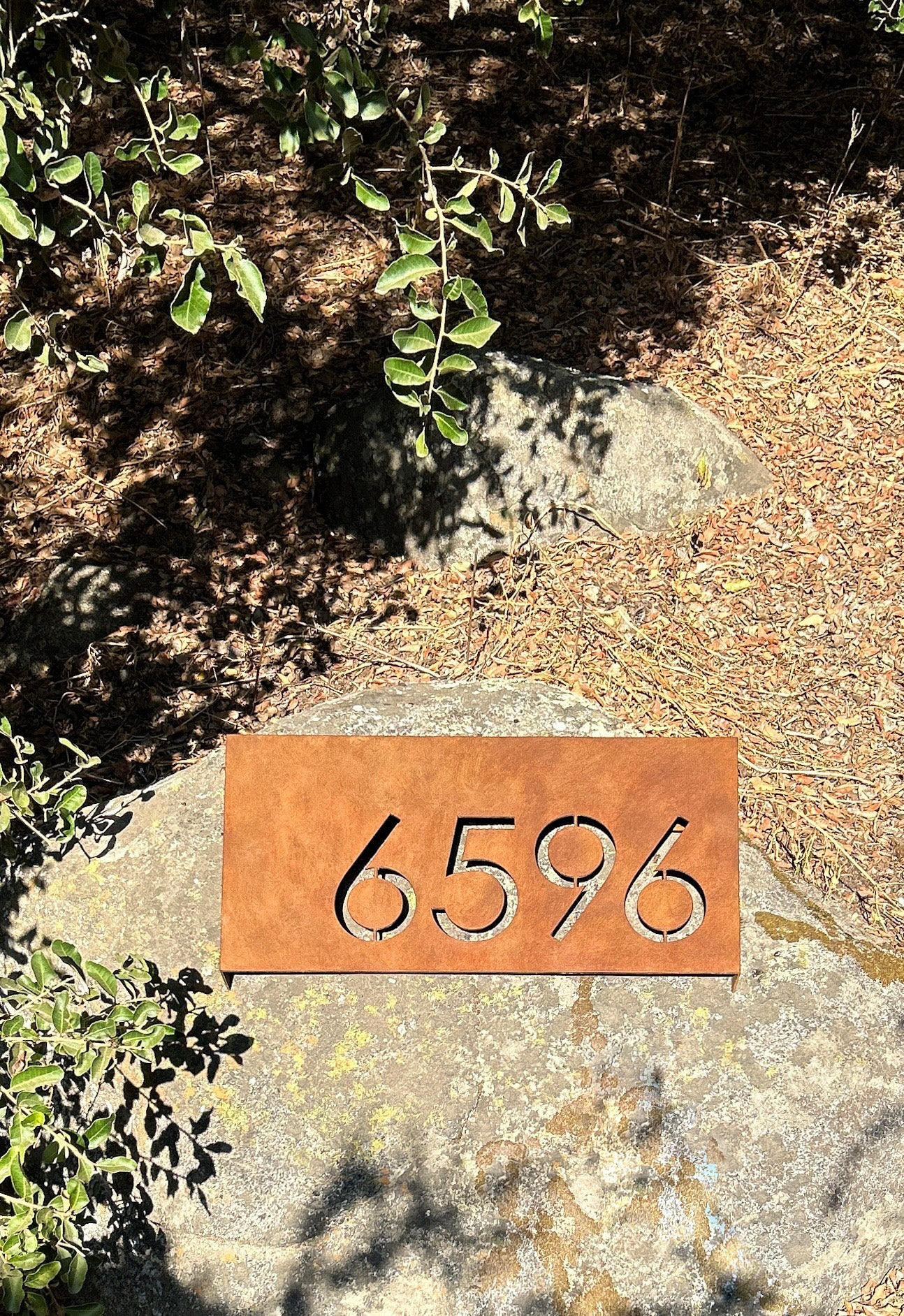 Número para identificar casa, hecho en acero oxidado, tipo retroiluminado, fabricado en Chile