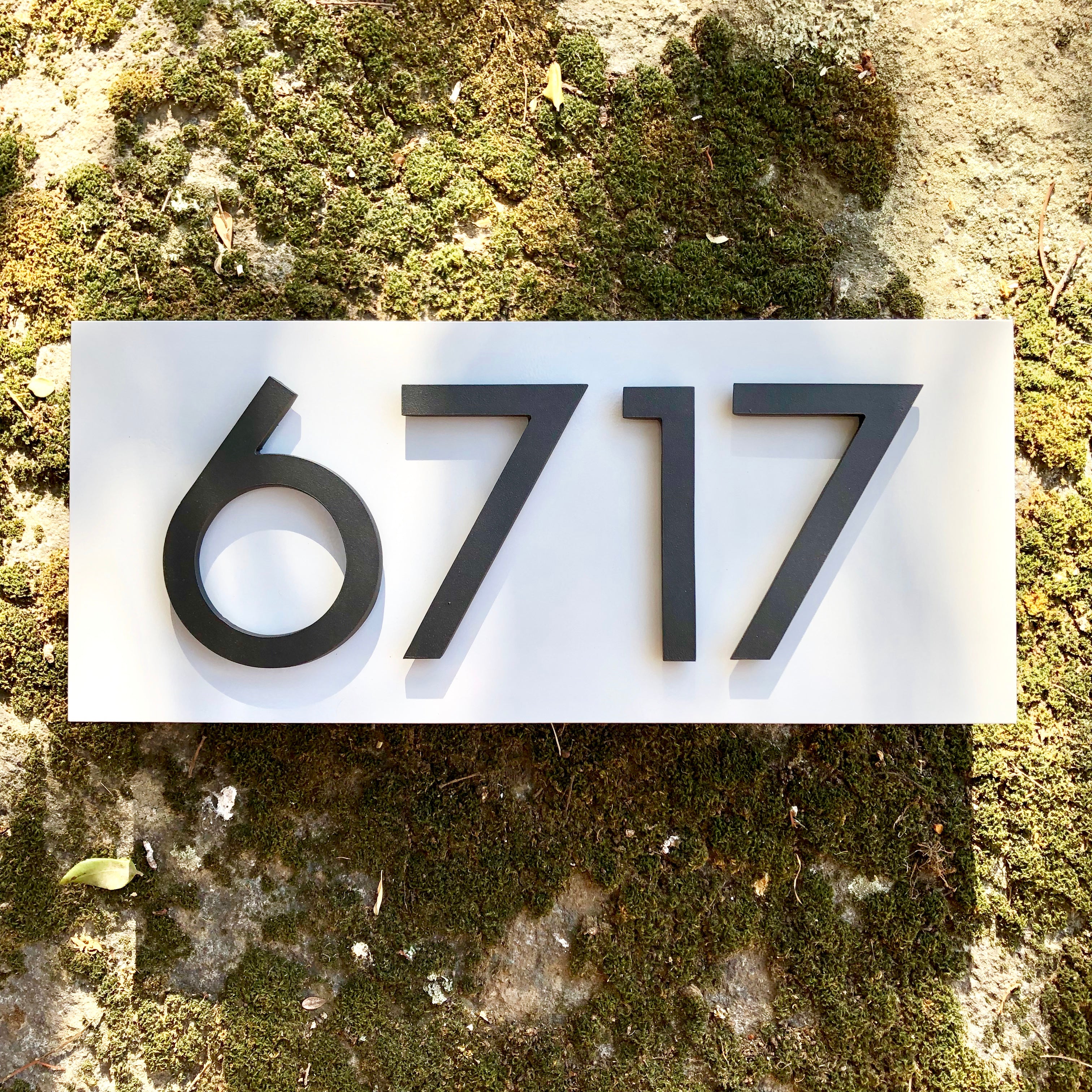 Placa domicilio, decoración exterior, placa metálica de doble capa con números, número de casa, números, artesanía en metal, hecho en Chile, chileno, placa número domicilio