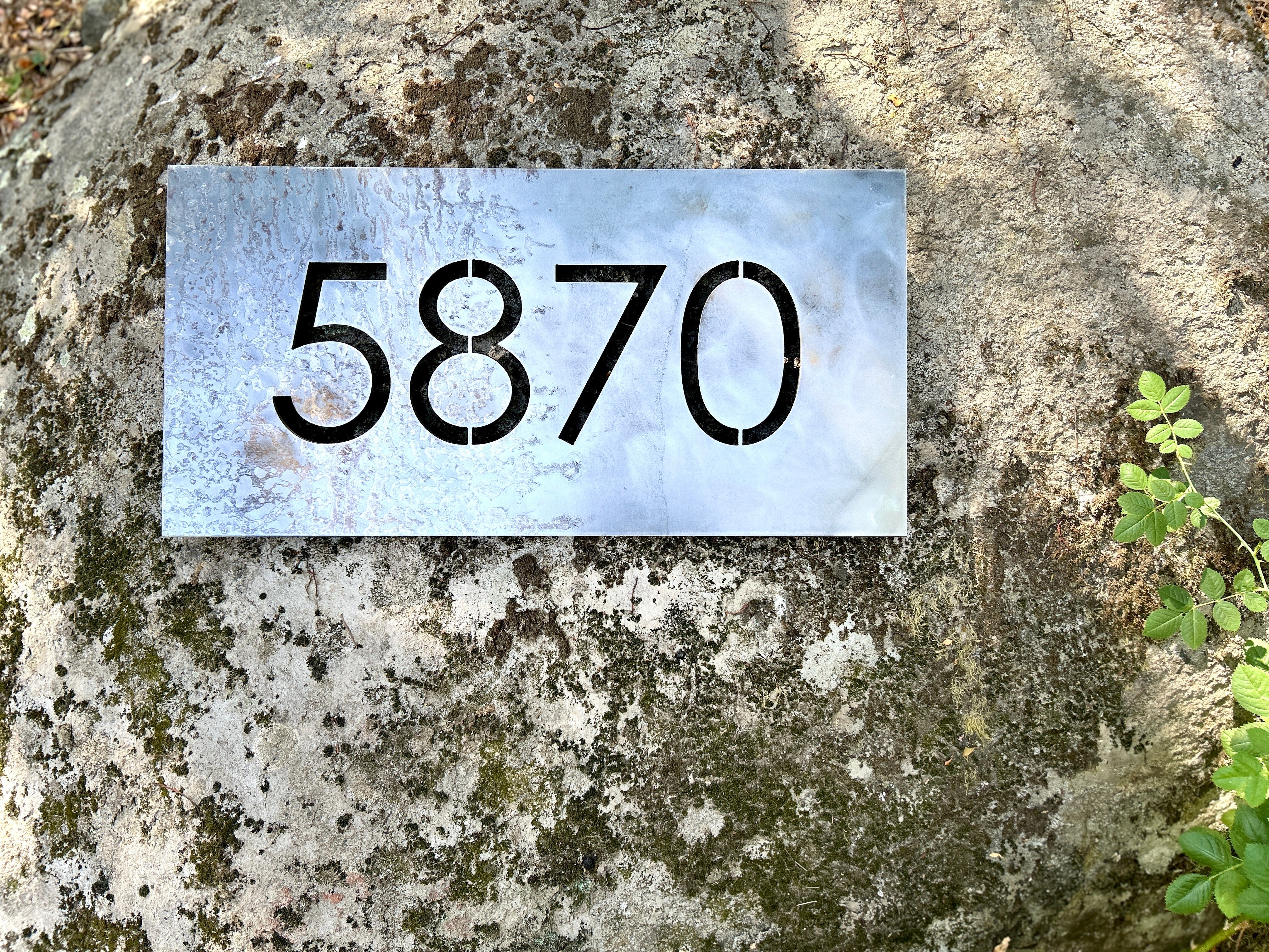 Número Calado en Placa Número