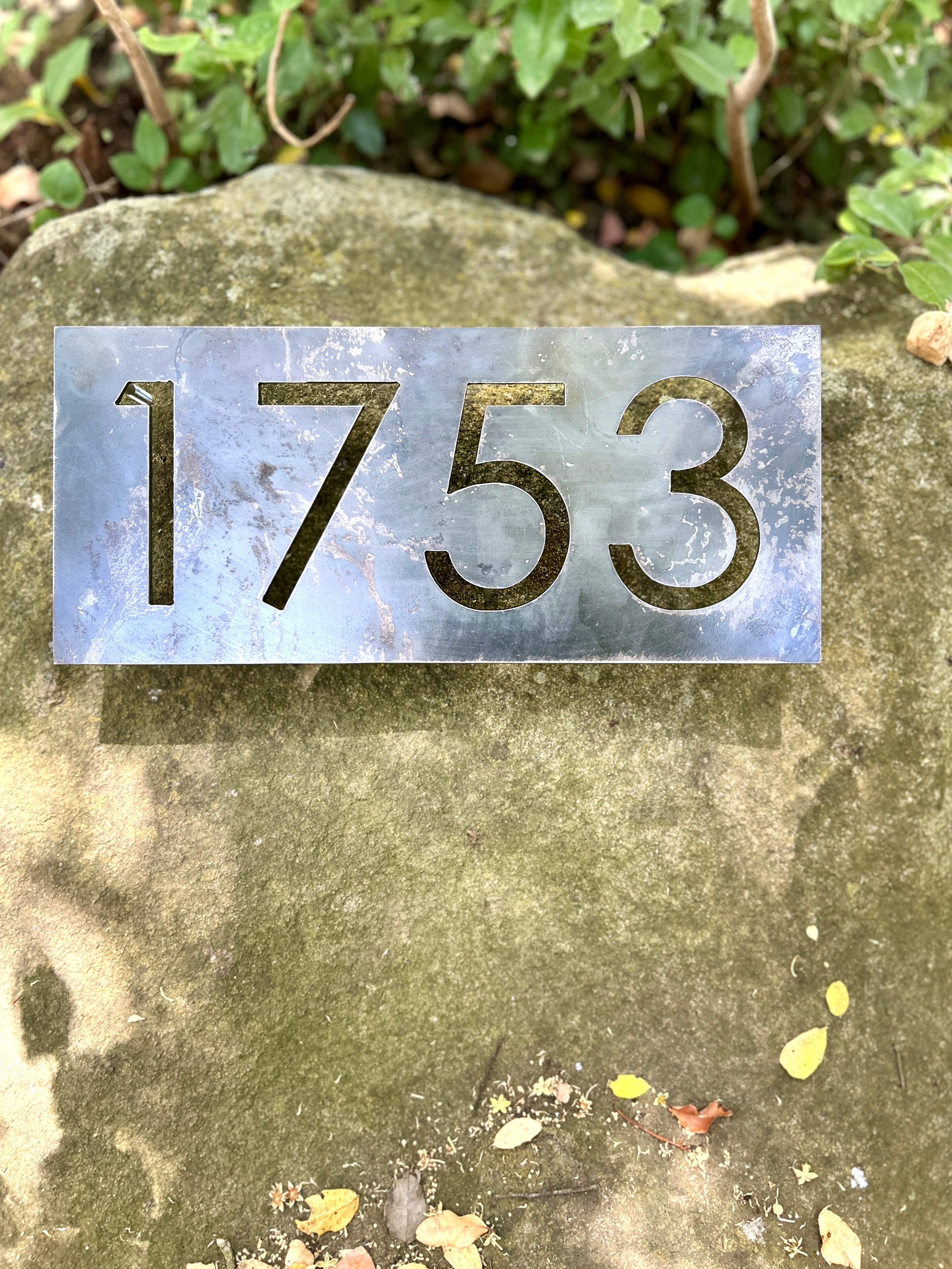 Número Calado en Placa Número