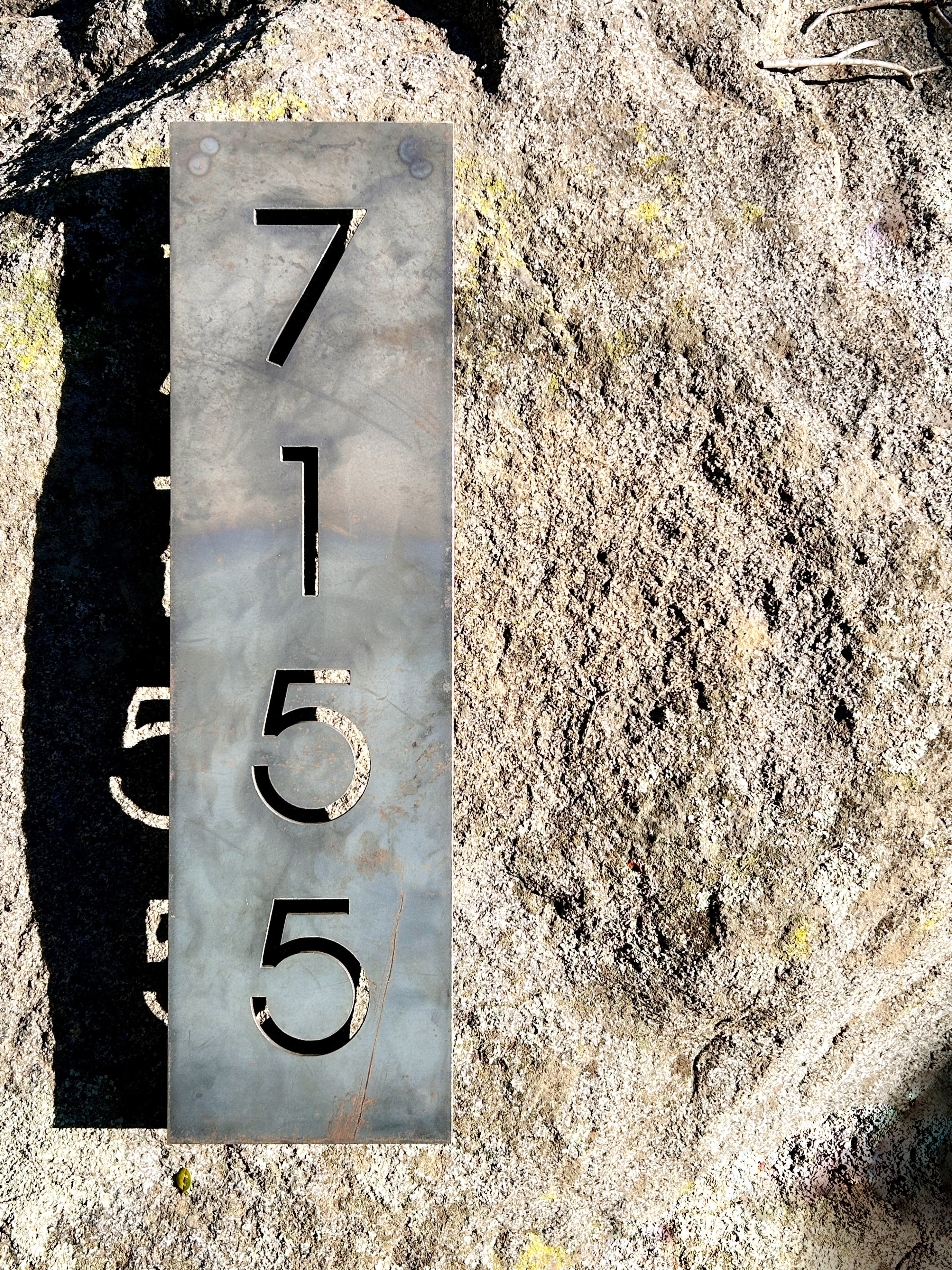 Número Calado en Placa Número