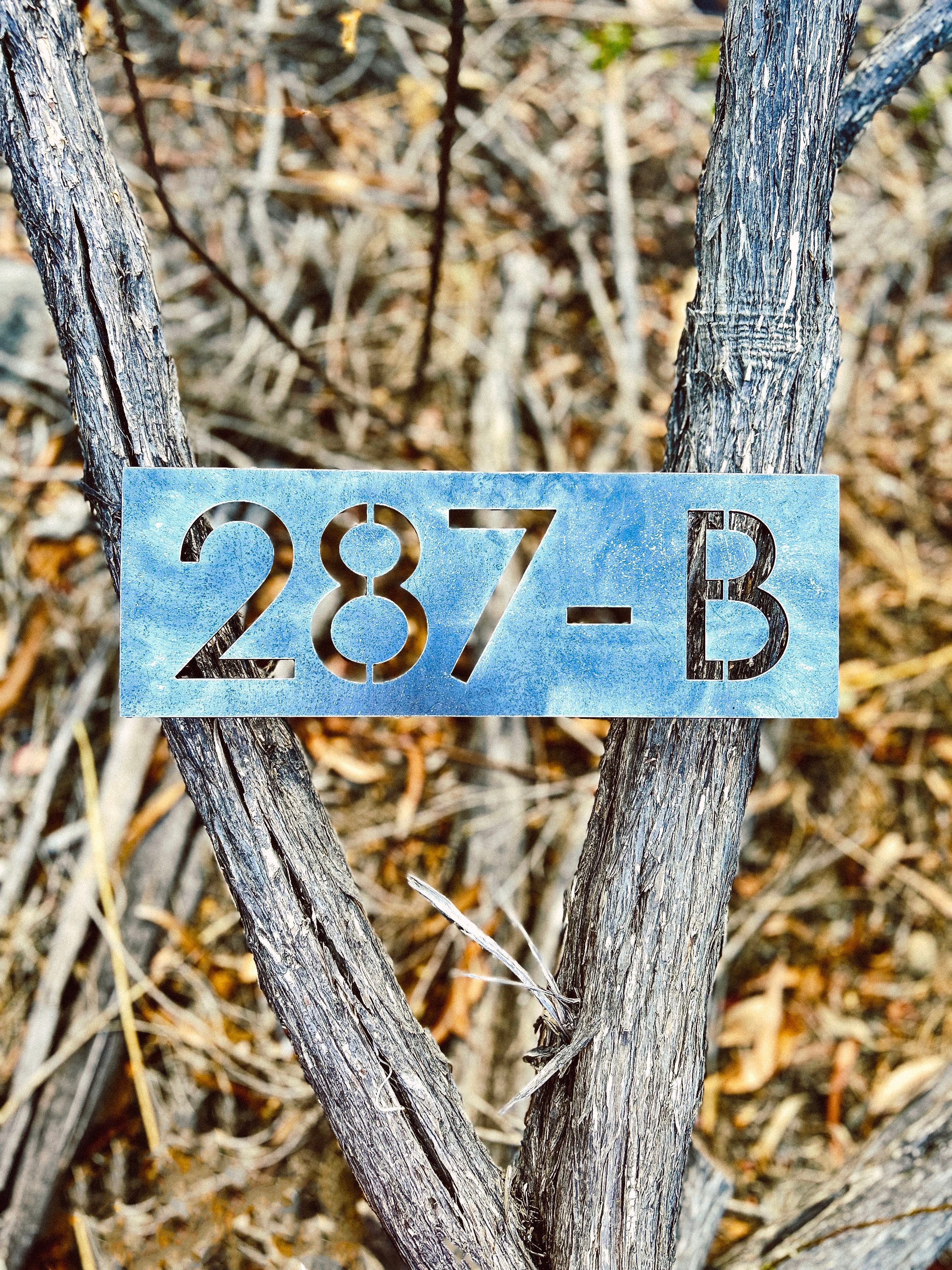 Número Calado en Placa Metal Limpio / 2 Número