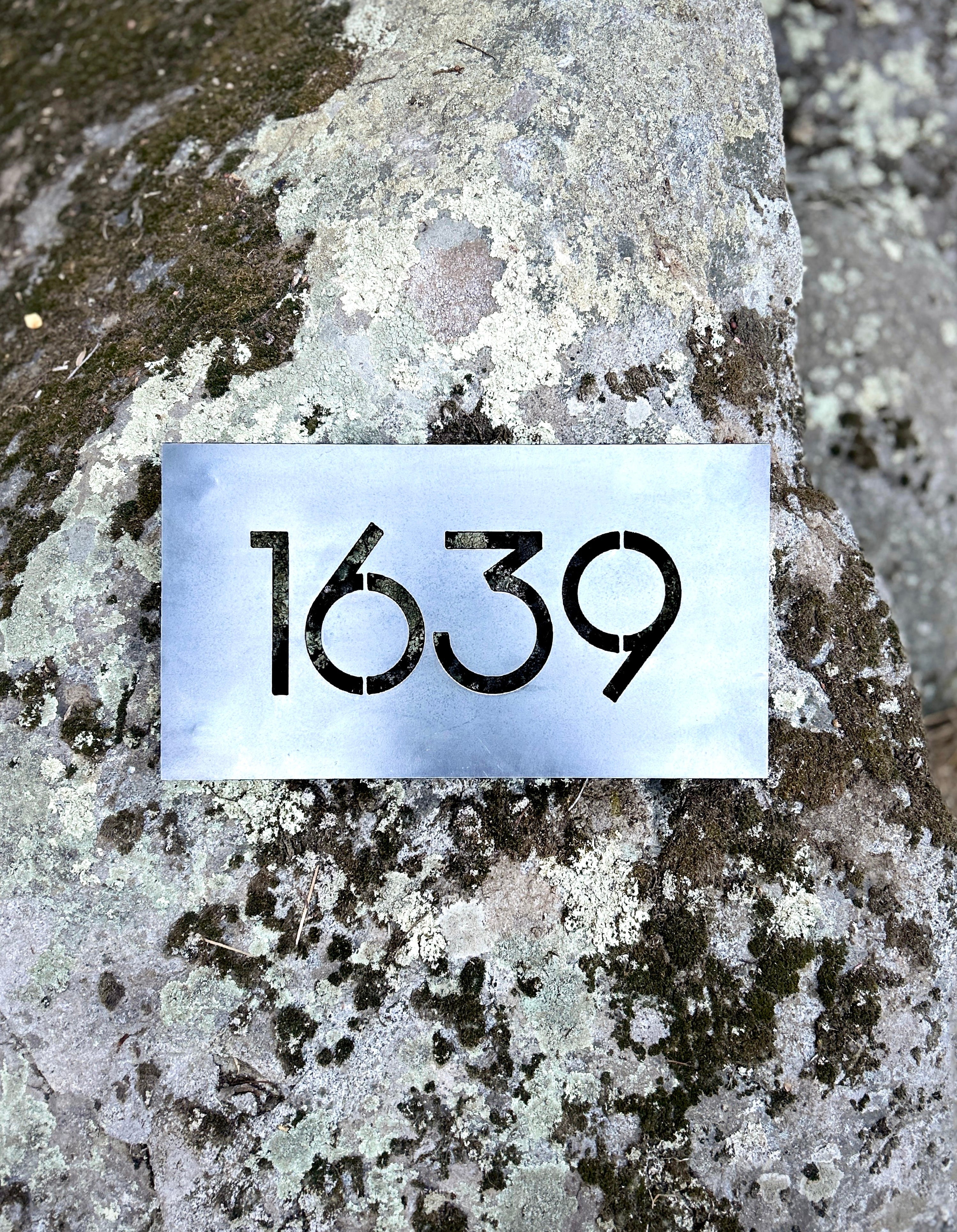 Numeración fachada calada acero artesanal identificación casa parcela Chile