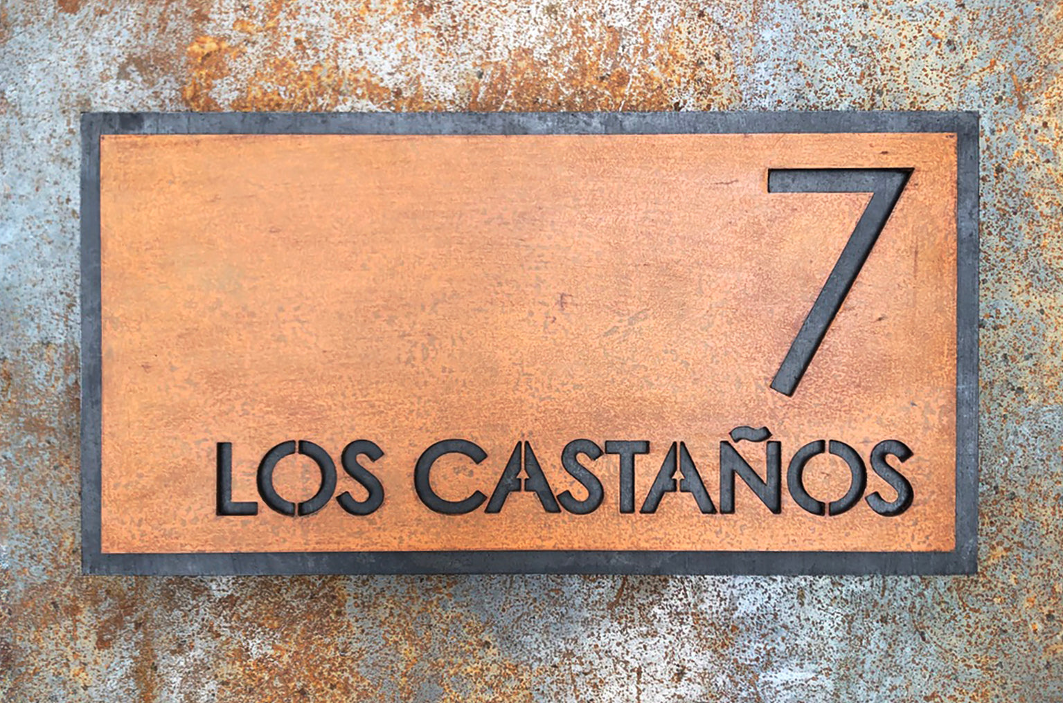 Número y Nombre Casa Personalizado - Placa Dirección Metal Artesanal