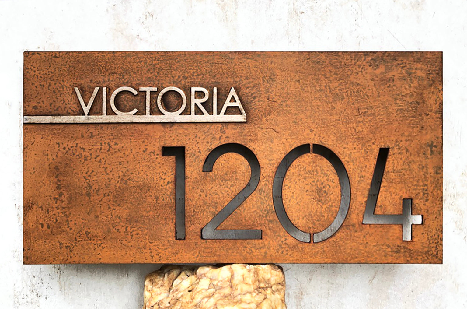 Número y Nombre Casa Personalizado - Placa Dirección Metal Artesanal