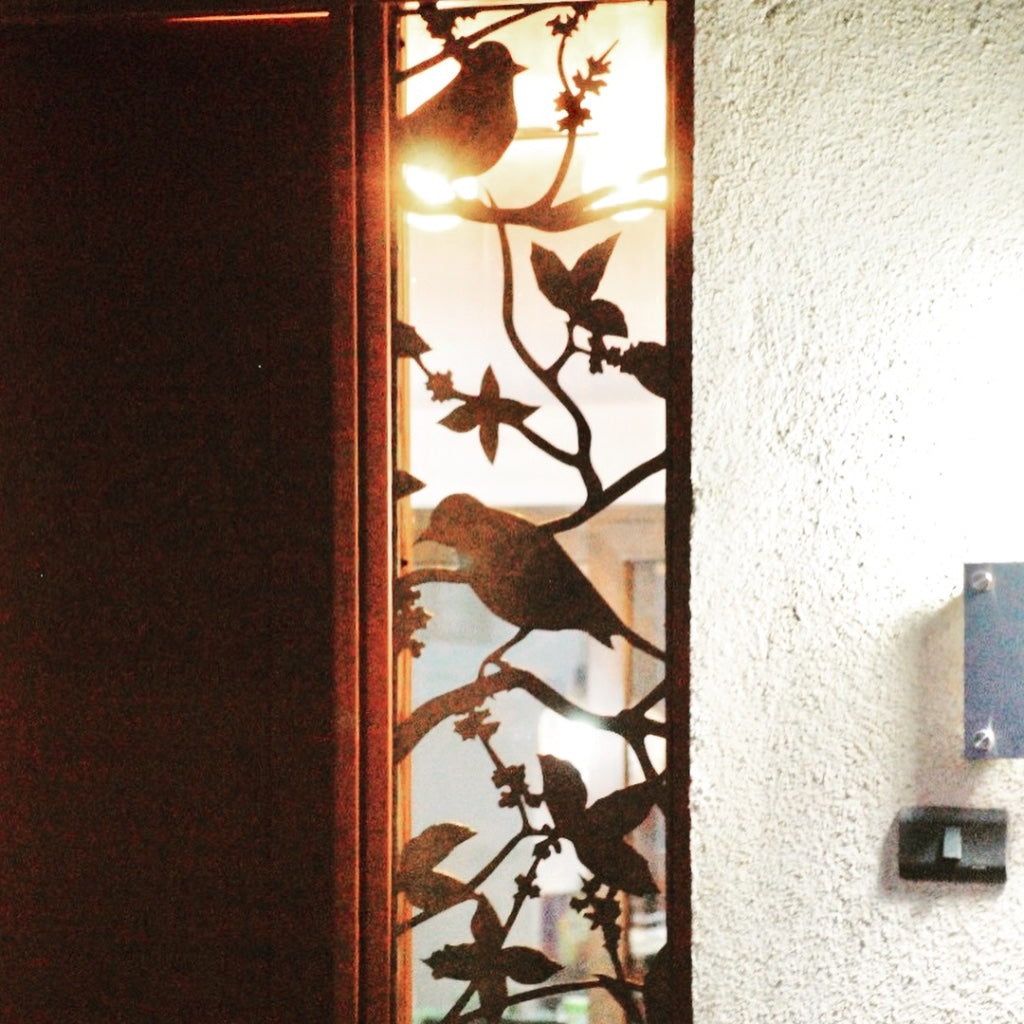 Celosías decorativas fierro - Rejas protección ventanas diseño artístico acero cortado CNC, diseño chileno