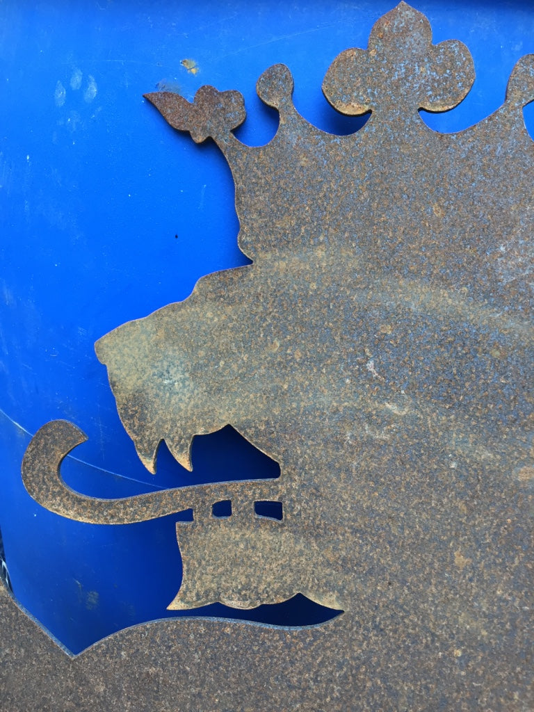 Colgante León Heráldico Rampante ,IronPig , Colgante, chile, fierro