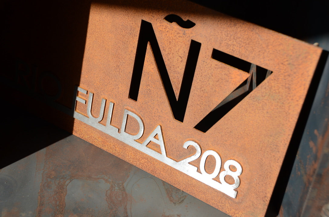 Número y Nombre Casa Personalizado - Placa Dirección Metal Artesanal