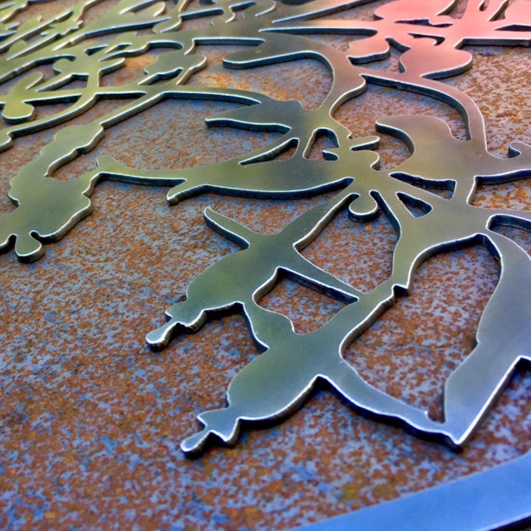 Colgante decorativo de naturaleza nativa chilena en metal IronPig