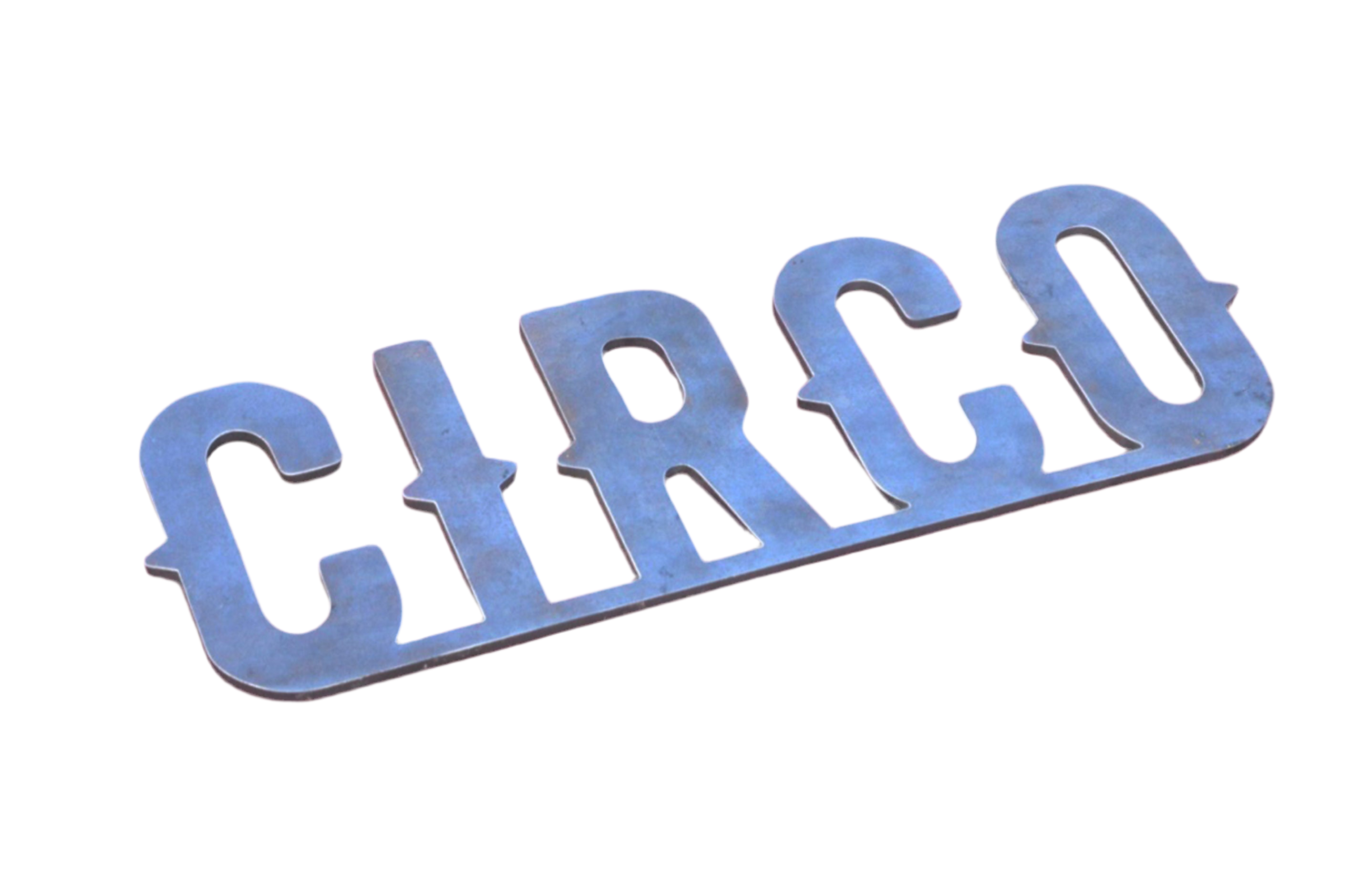Palabra CIRCO en acero negro decoración de pared personalizada IronPig