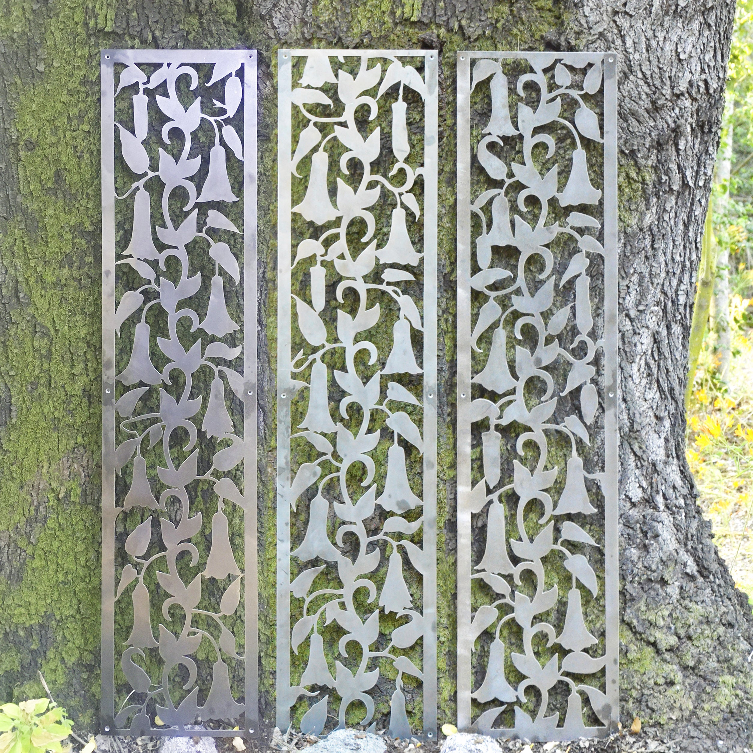 Celosía decorativa acero calado - Ventana tragaluz protección artística diseño exclusivo