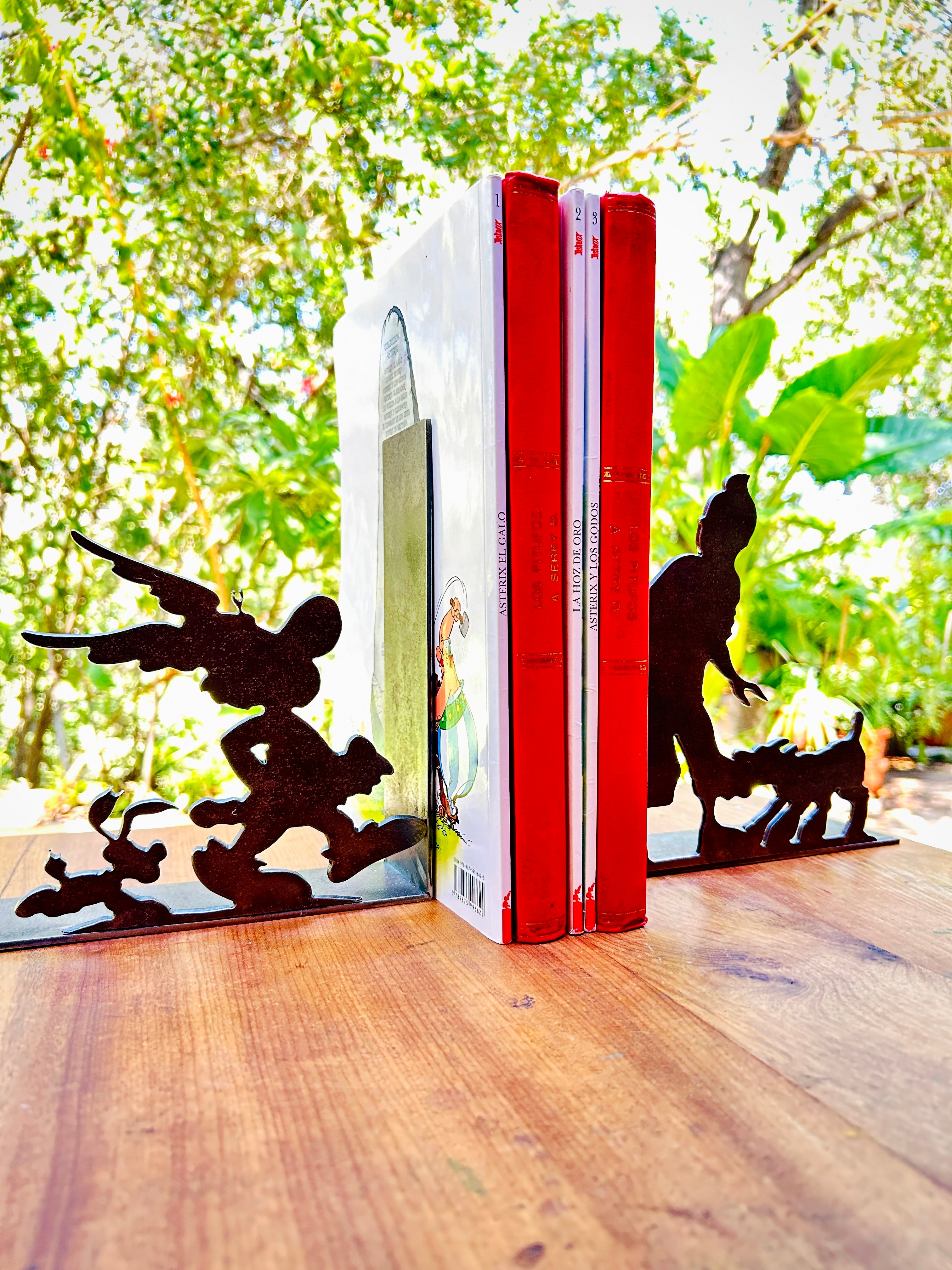 Sujeta libros de acero negro personalizado decoración hogar estantería artesanal