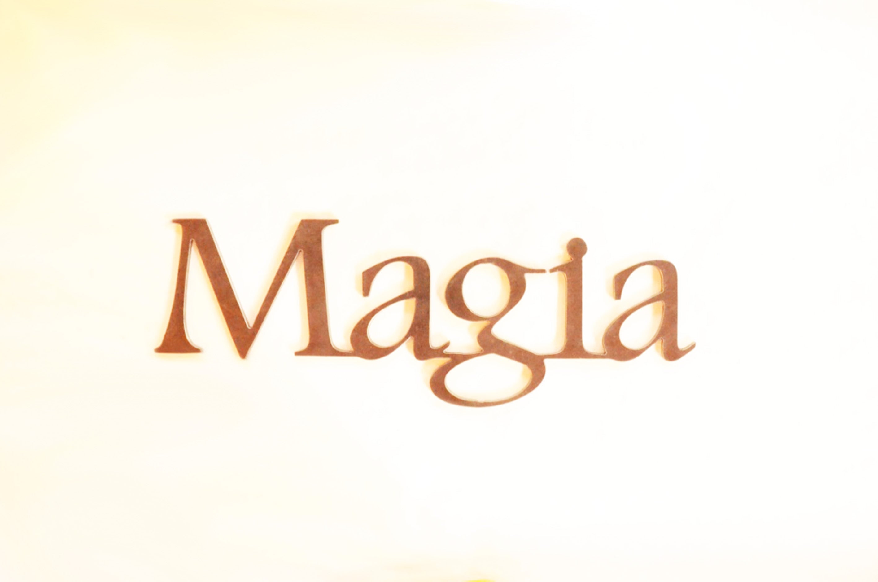 Palabra MAGIA en acero negro decoración de pared personalizada IronPig